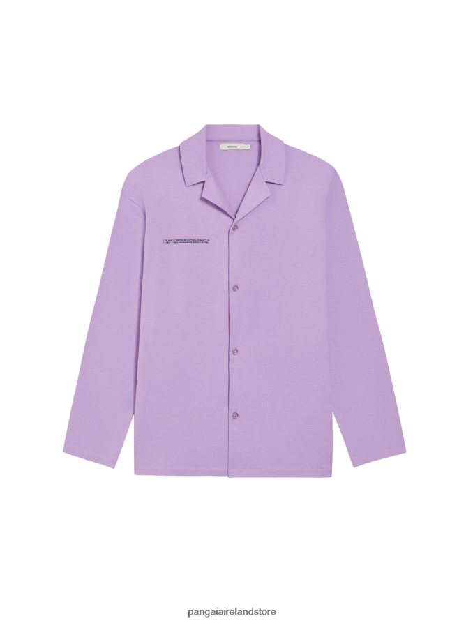 Women Pangaia Clothes Organic Cotton Pajama Shirt TT8Z42435 Orchid Purple