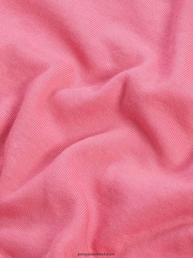 Women Pangaia Clothes Towelling Polo Shirt TT8Z42397 Lotus Pink