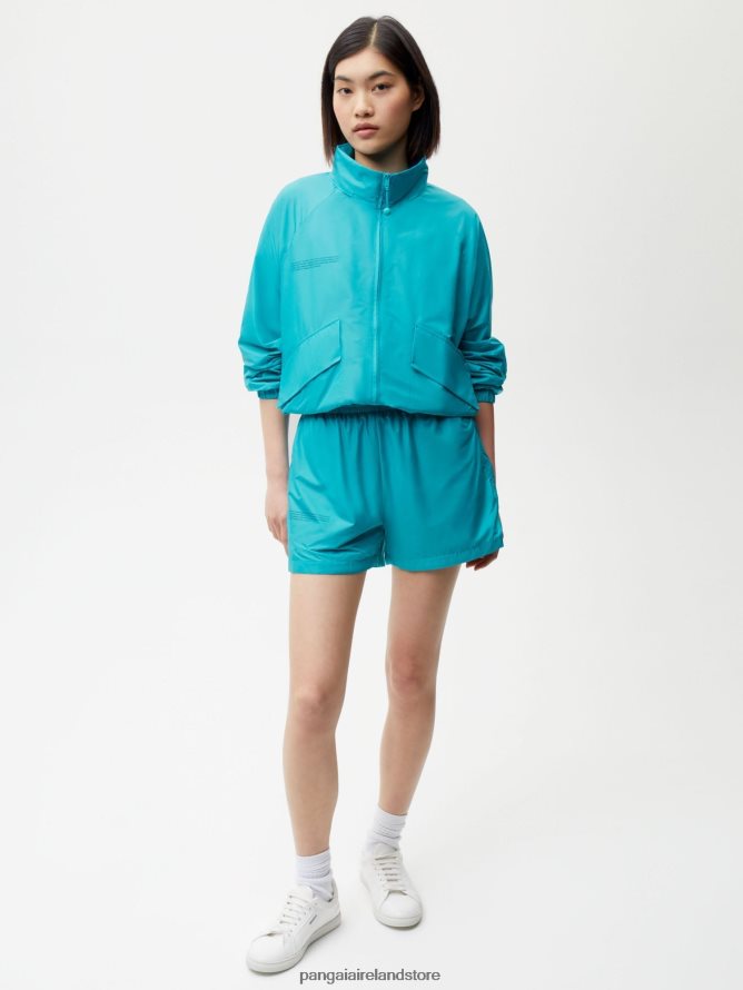 Women Pangaia Clothes Enhanced Degradation Nylon Shorts TT8Z42281 Peacock Blue