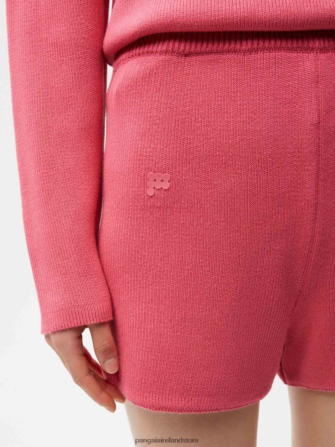 Women Pangaia Clothes Knit Shorts TT8Z42278 Lotus Pink