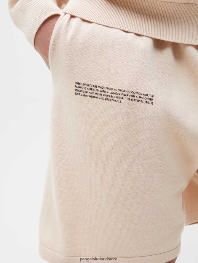 Women Pangaia Clothes Organic Cotton Knit Shorts TT8Z42269 Sand