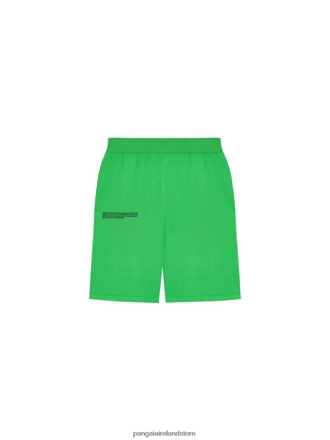 Women Pangaia Clothes Organic Cotton Knit Shorts TT8Z42272 Jade Green