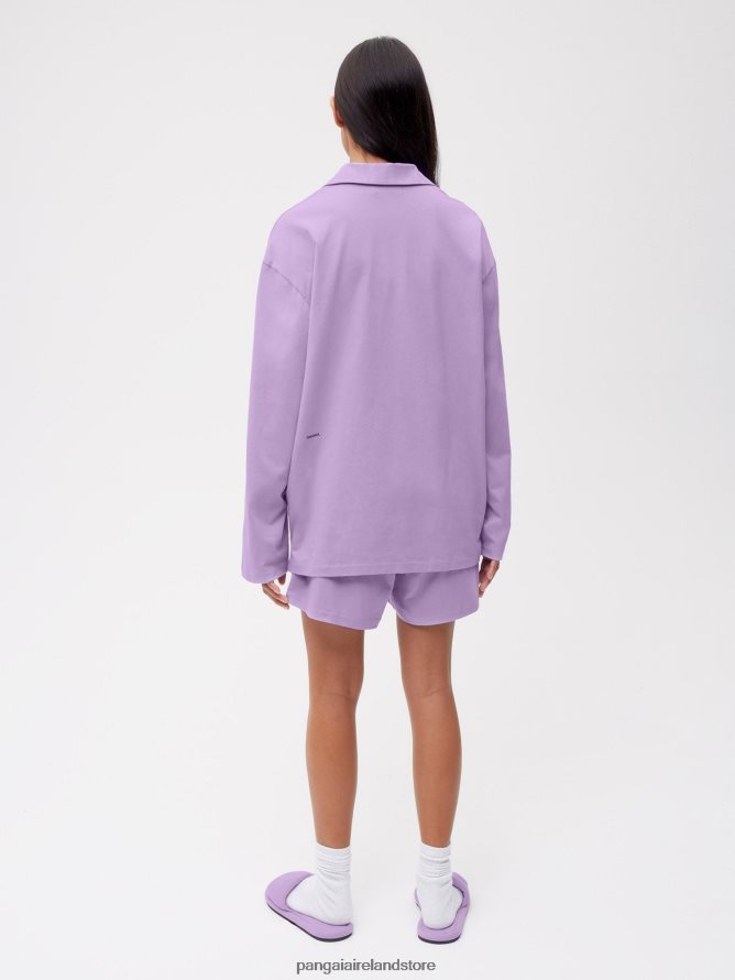 Women Pangaia Clothes Organic Cotton Pajama Loose Shorts TT8Z42289 Orchid Purple
