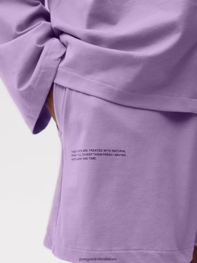 Women Pangaia Clothes Organic Cotton Pajama Loose Shorts TT8Z42289 Orchid Purple