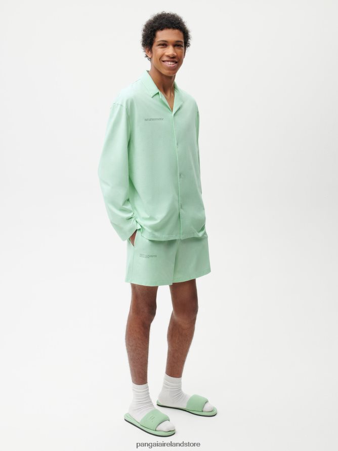 Women Pangaia Clothes Organic Cotton Pajama Loose Shorts TT8Z42428 Lagoon Green