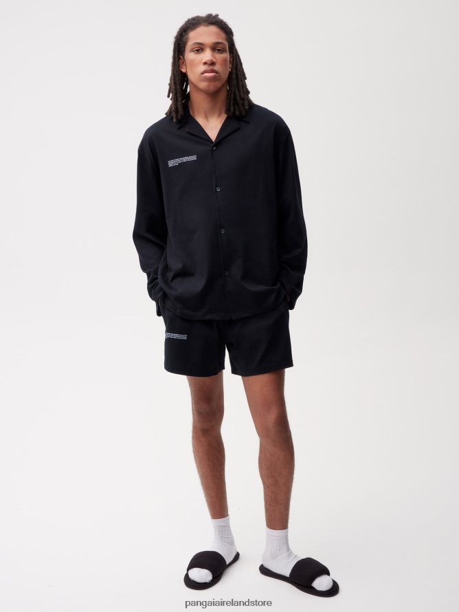 Women Pangaia Clothes Organic Cotton Pajama Loose Shorts With C-Fiber TT8Z42237 Black