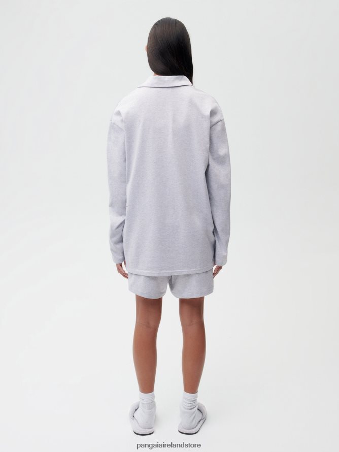 Women Pangaia Clothes Organic Cotton Pajama Loose Shorts With C-Fiber TT8Z42275 Grey Marl