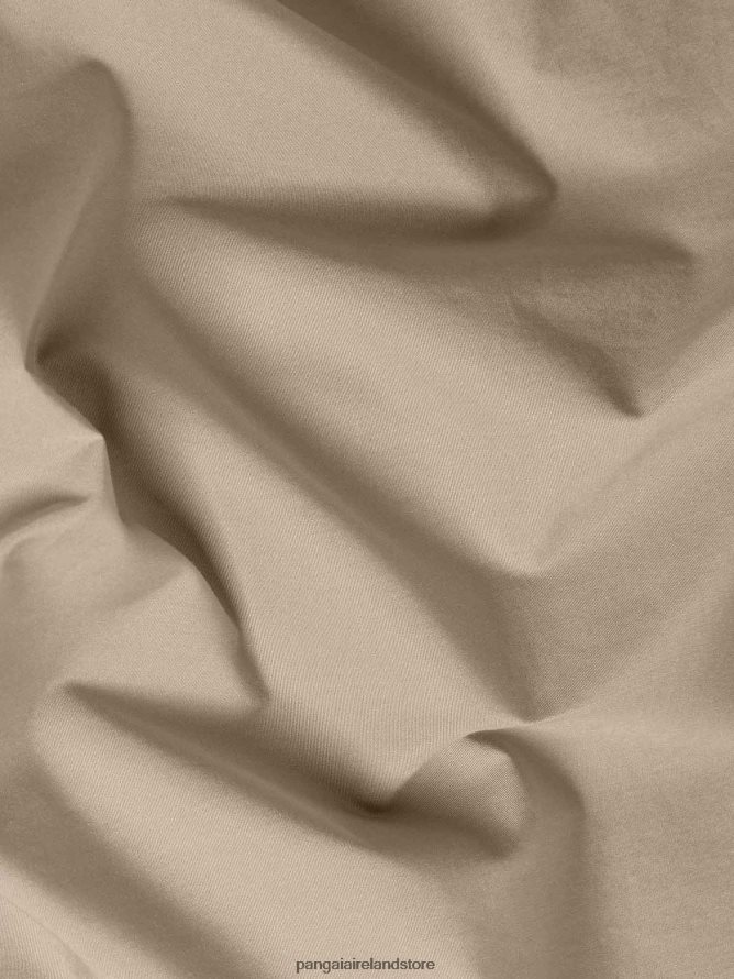 Women Pangaia Clothes Organic Cotton Poplin Elasticated Shorts TT8Z42235 Taupe