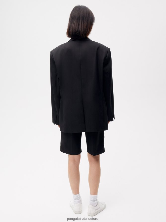 Women Pangaia Clothes Organic Cotton Tailored Shorts TT8Z42263 Black