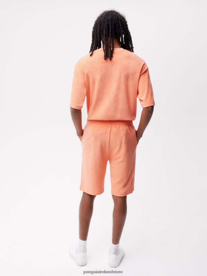 Women Pangaia Clothes Towelling Long Shorts TT8Z42277 Peach Perfect