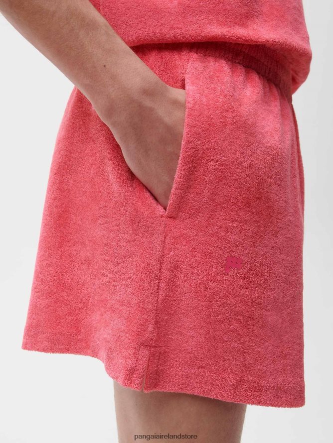 Women Pangaia Clothes Towelling Shorts TT8Z42244 Lotus Pink