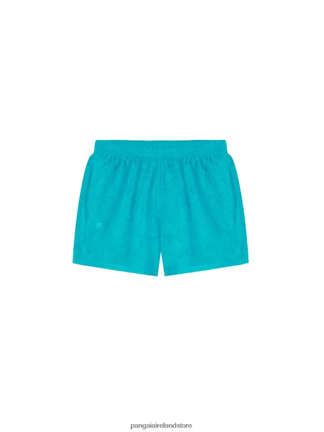 Women Pangaia Clothes Towelling Shorts TT8Z42288 Peacock Blue