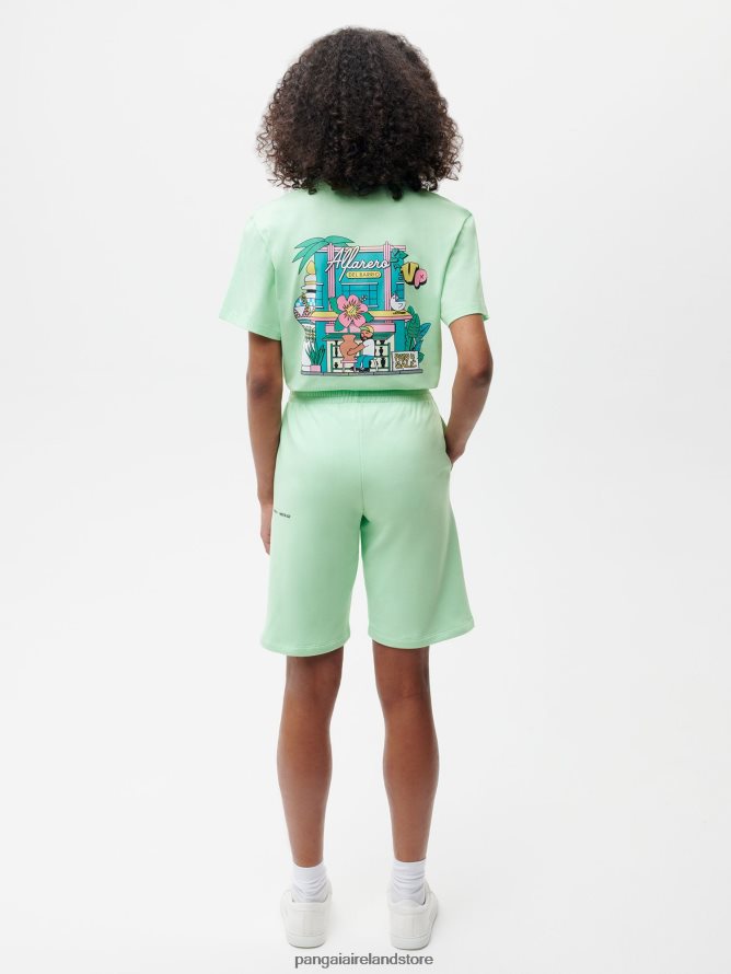 Women Pangaia Clothes X Roberto Lugo 365 Long Shorts TT8Z42279 Lagoon Blue