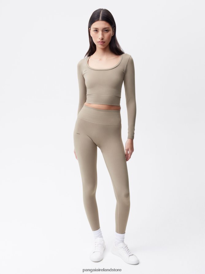 Women Pangaia Clothes Motion Leggings TT8Z42406 Taupe