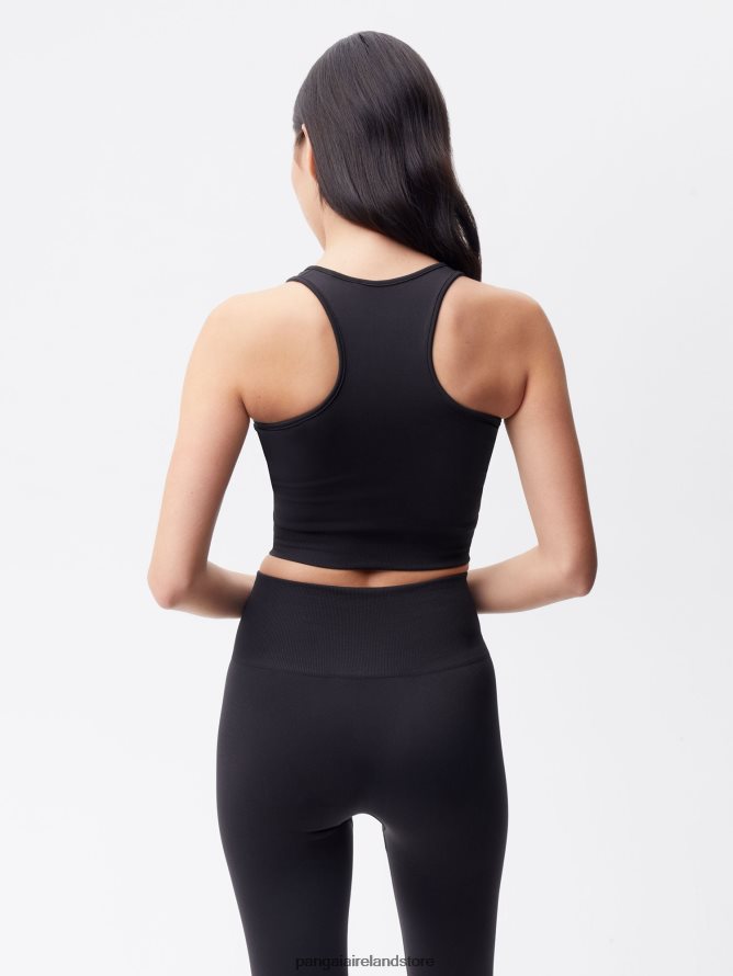 Women Pangaia Clothes Motion Ribbed Tank Top TT8Z42128 Black