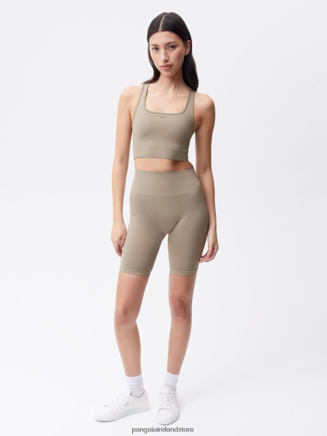 Women Pangaia Clothes Motion Shorts TT8Z42408 Taupe