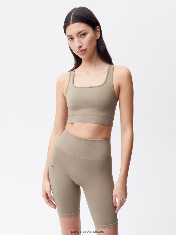 Women Pangaia Clothes Motion Sports Bra TT8Z42407 Taupe