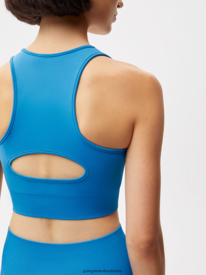 Women Pangaia Clothes Motion Sports Bra TT8Z42424 Cerulean Blue