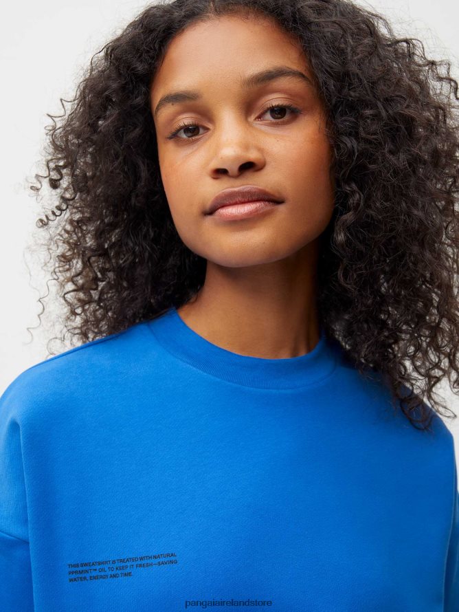 Women Pangaia Clothes 365 Sweatshirt TT8Z42106 Cobalt Blue