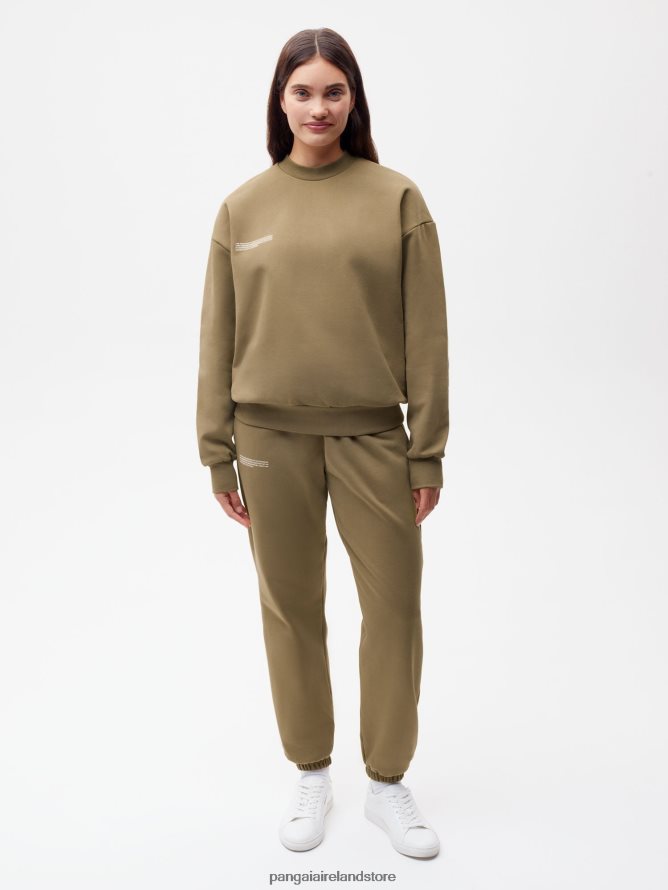 Women Pangaia Clothes In Conversion Cotton Sweatshirt TT8Z42116 Carbon Brown