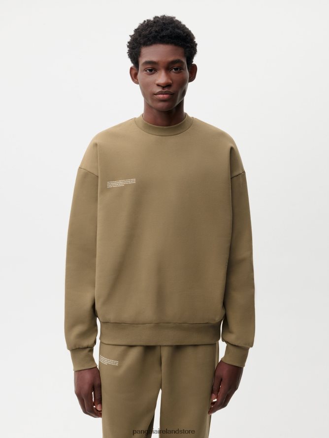 Women Pangaia Clothes In Conversion Cotton Sweatshirt TT8Z42116 Carbon Brown