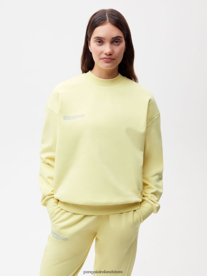 Women Pangaia Clothes In Conversion Cotton Sweatshirt TT8Z42118 Sunbeam Yellow