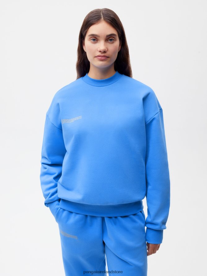 Women Pangaia Clothes In Conversion Cotton Sweatshirt TT8Z4297 Water Blue