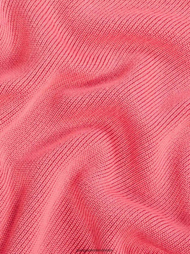 Women Pangaia Clothes Open Collar Knit Jumper TT8Z42120 Lotus Pink