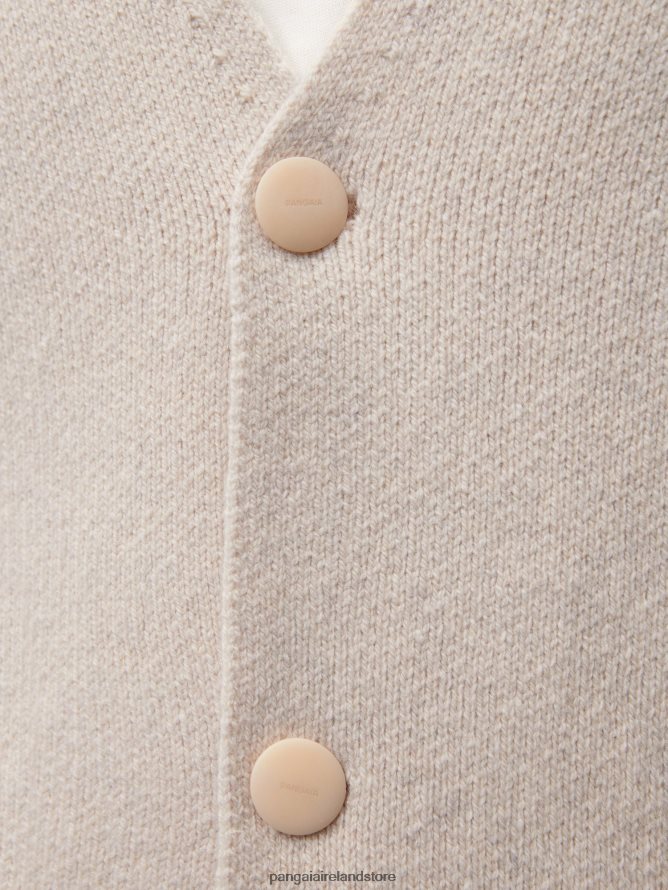 Women Pangaia Clothes Recycled Cashmere Cardigan TT8Z42103 Oatmeal