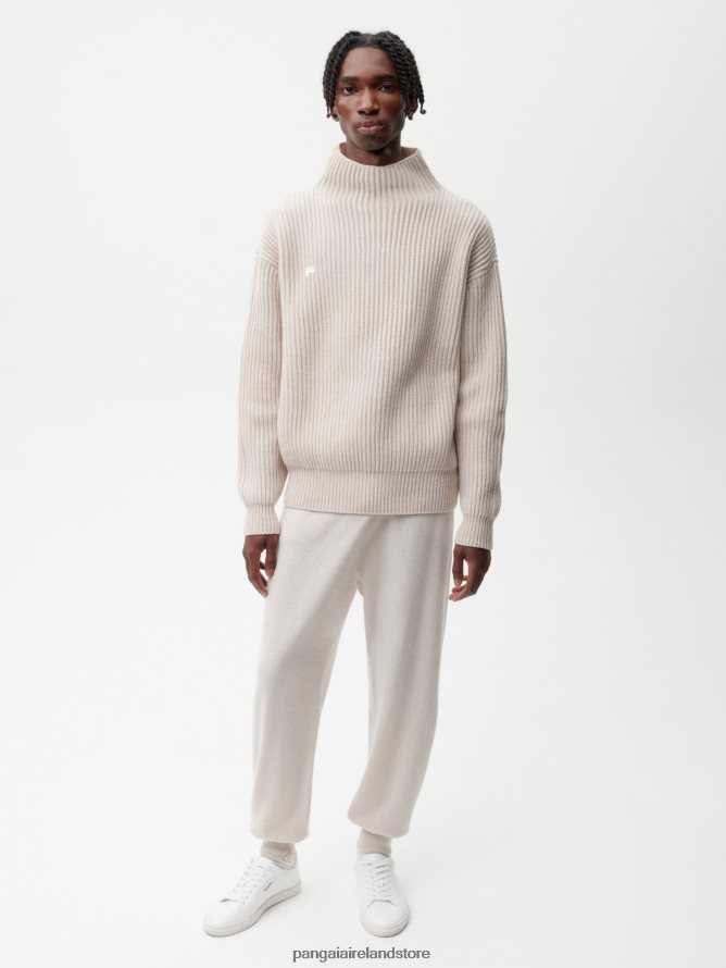 Women Pangaia Clothes Recycled Cashmere Funnel - Neck Sweater TT8Z4285 Oatmeal