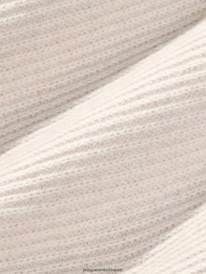 Women Pangaia Clothes Recycled Cashmere Half Zip Sweater TT8Z42102 Oatmeal