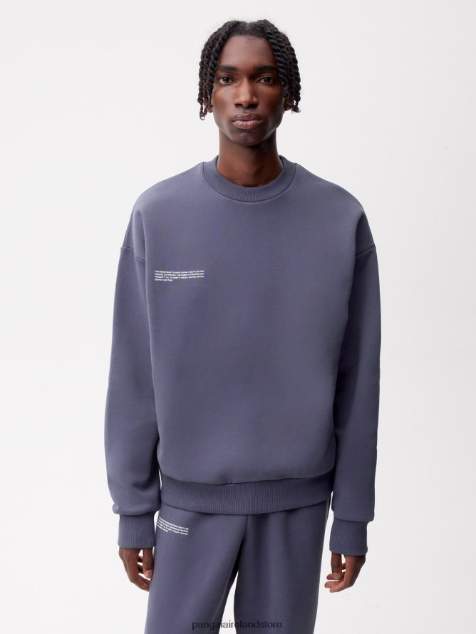 Women Pangaia Clothes Signature Sweatshirt TT8Z42105 Slate Blue