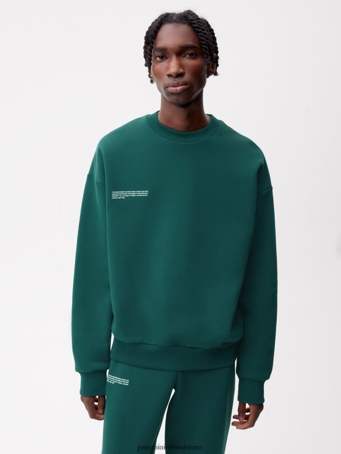 Women Pangaia Clothes Signature Sweatshirt TT8Z42111 Foliage Green