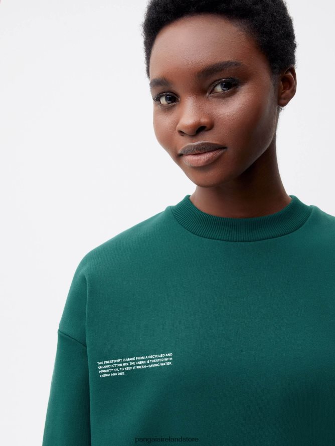 Women Pangaia Clothes Signature Sweatshirt TT8Z42111 Foliage Green