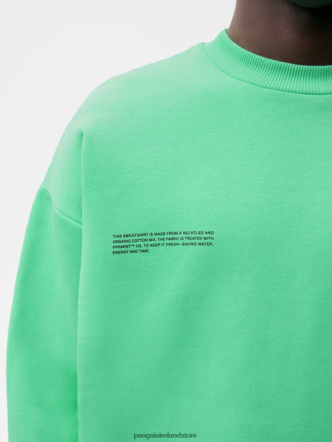 Women Pangaia Clothes Signature Sweatshirt TT8Z42112 Spearmint Green