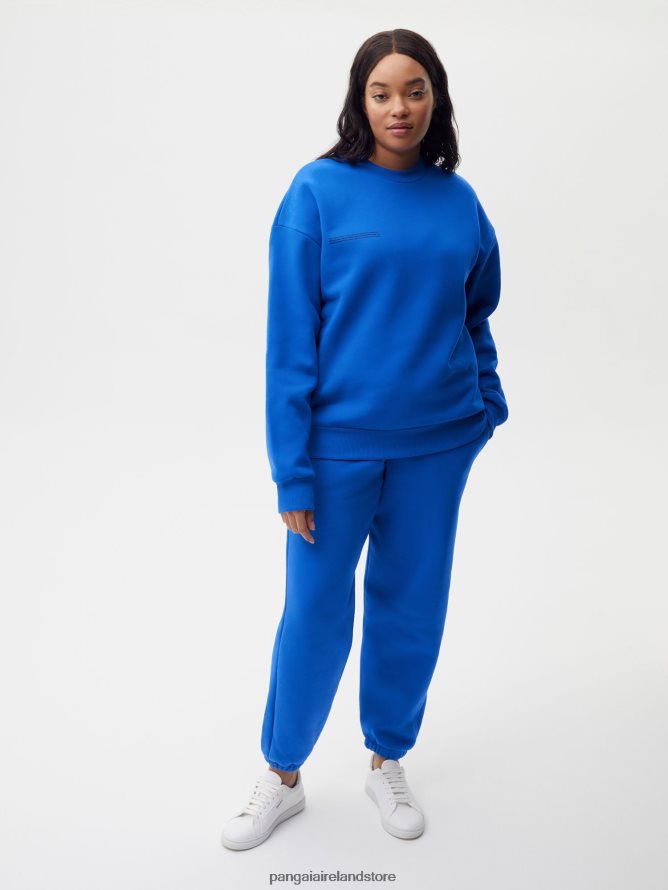 Women Pangaia Clothes Signature Sweatshirt TT8Z42115 Cobalt Blue