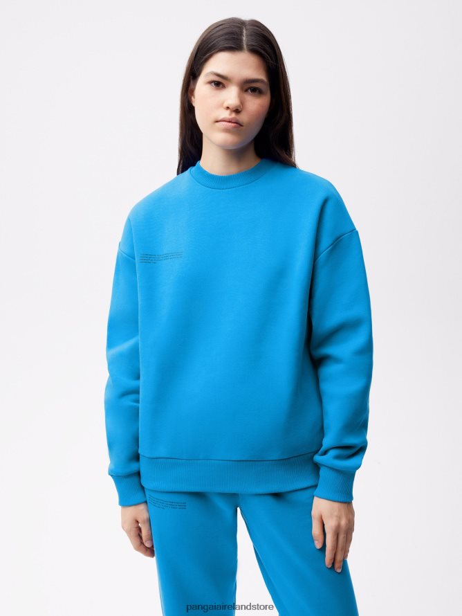 Women Pangaia Clothes Signature Sweatshirt TT8Z42119 Cerulean Blue