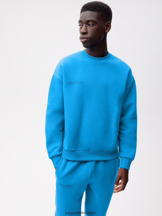 Women Pangaia Clothes Signature Sweatshirt TT8Z42119 Cerulean Blue