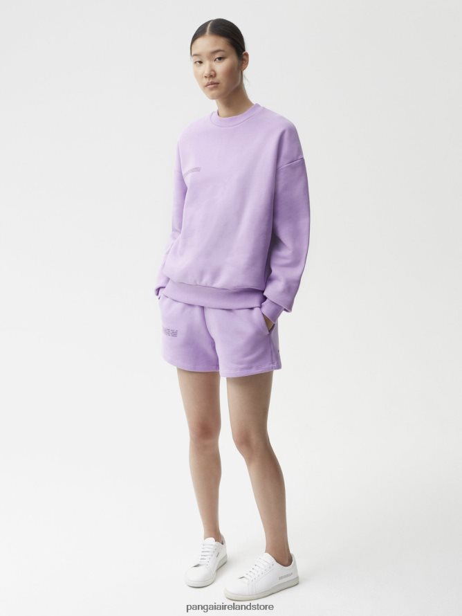 Women Pangaia Clothes Signature Sweatshirt TT8Z4286 Orchid Purple