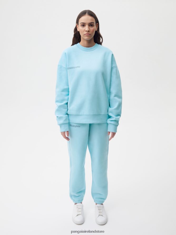 Women Pangaia Clothes Signature Sweatshirt TT8Z4295 Celestial Blue