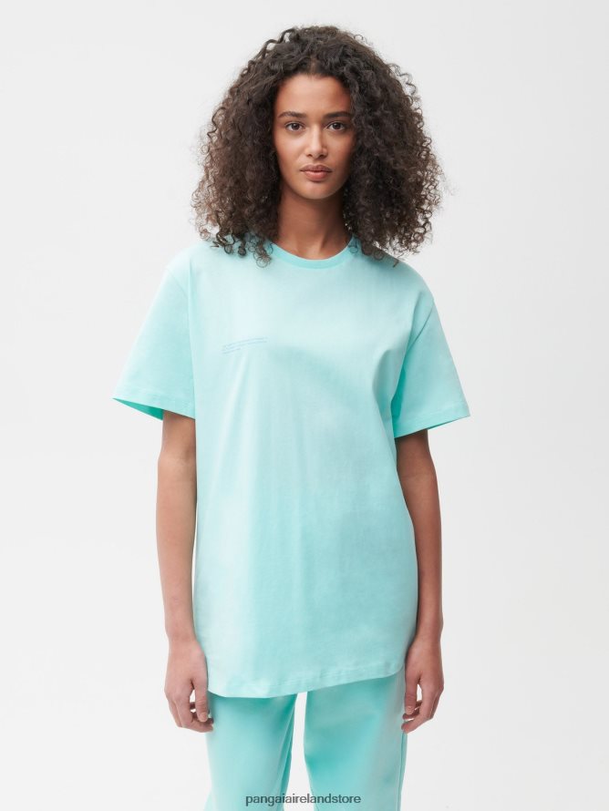 Women Pangaia Clothes 365 T-Shirt TT8Z42142 Jade Vine