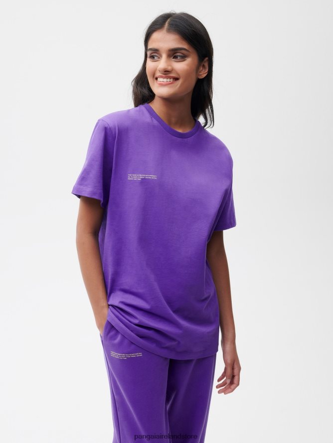 Women Pangaia Clothes 365 T-Shirt TT8Z42155 Passion Flower Purple