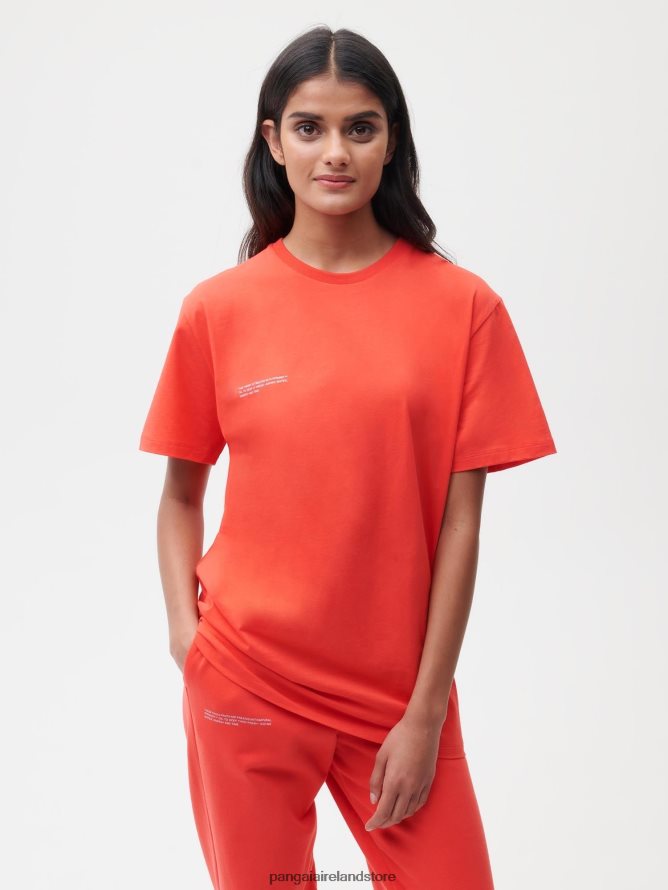 Women Pangaia Clothes 365 T-Shirt TT8Z42158 Dragon Fruit Red