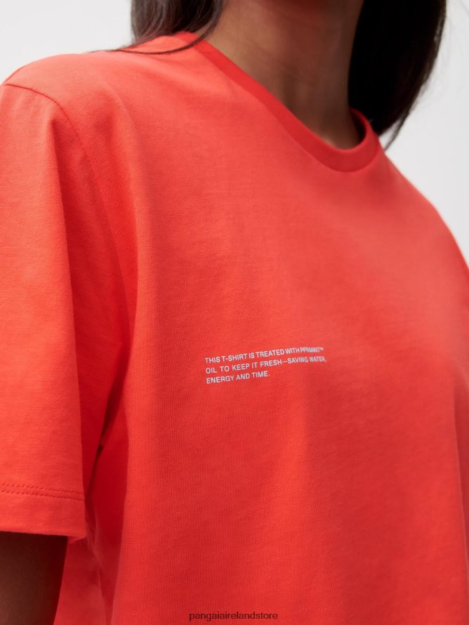 Women Pangaia Clothes 365 T-Shirt TT8Z42158 Dragon Fruit Red