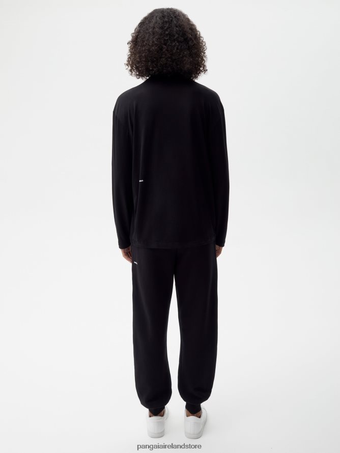 Women Pangaia Clothes C - Fiber Pure Long Sleeve T-Shirt TT8Z42151 Black