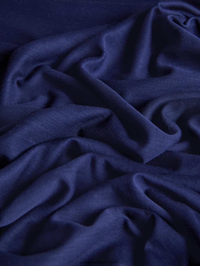 Women Pangaia Clothes C - Fiber Pure Long Sleeve T-Shirt TT8Z42197 Navy Blue