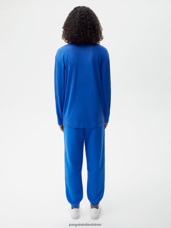 Women Pangaia Clothes C - Fiber Pure Long Sleeve T-Shirt TT8Z42203 Cobalt Blue
