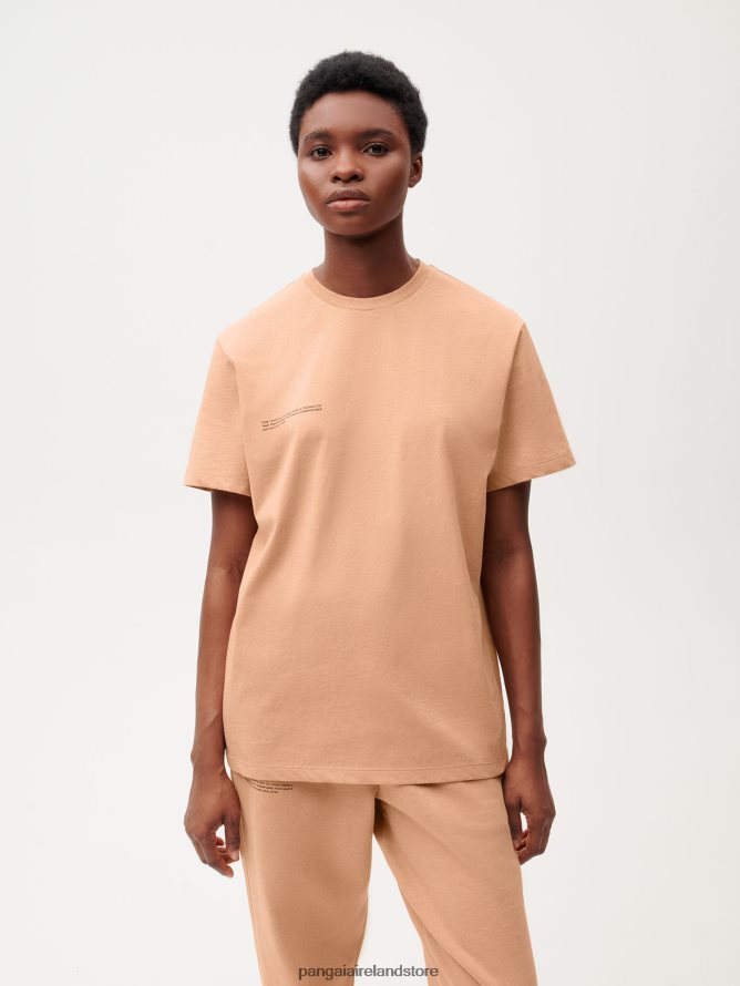 Women Pangaia Clothes Food Dye T-Shirt TT8Z42202 Rooibos Red