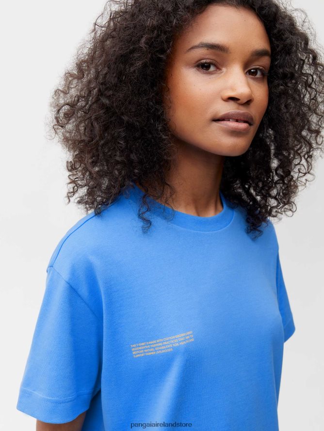 Women Pangaia Clothes In Conversion Cotton 365 T-Shirt TT8Z42122 Water Blue