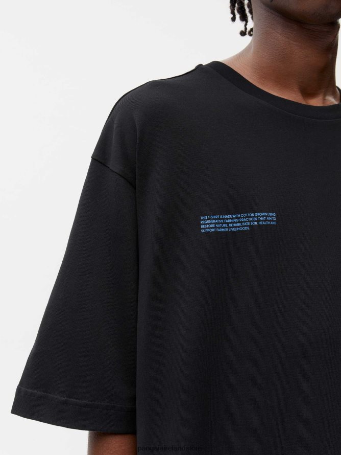 Women Pangaia Clothes In Conversion Cotton Boxy T-Shirt TT8Z42129 Black